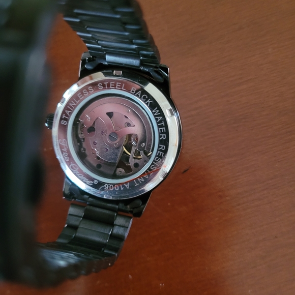 New Men's Black Automatic Skeleton Watch - Picture 4 of 4